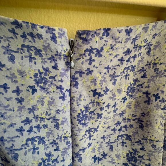 VTG Express Periwinkle Blue Mini Romper Skort Floral Spaghetti Strap Sz 11/12 - Picture 6 of 7